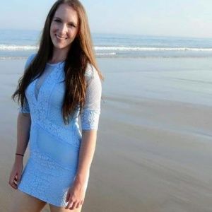 Lulus sky blue bodycon dress